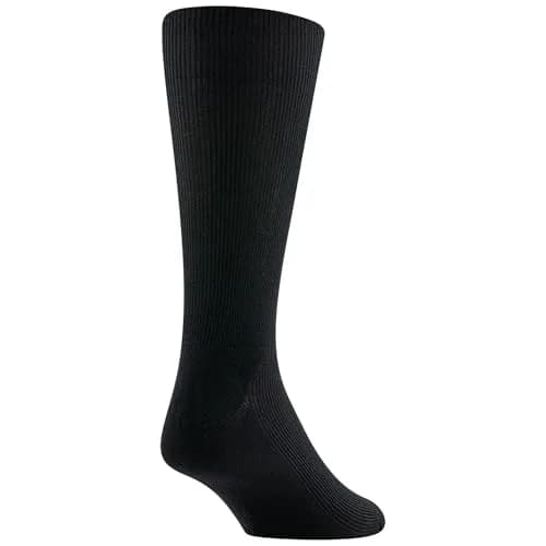 GOLDTOE Men's Metropolitan Crew Dress Socks, 3-Pairs, Black 2 | Reinforced Heel & Toe, Moisture-Wicking (70-120 chars) thumbnail 4
