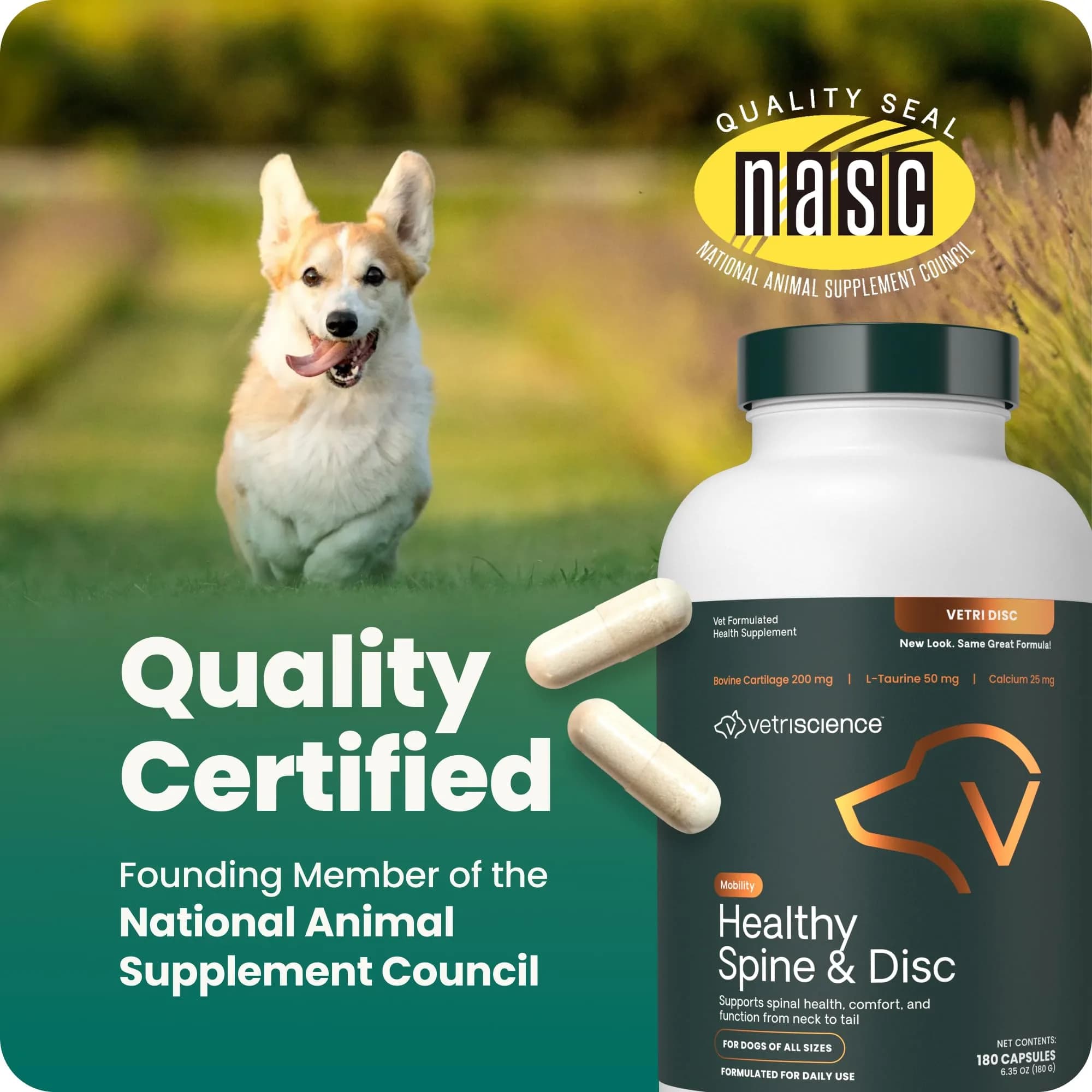 Vetriscience Healthy Spine & Disc Easy-Open Capsules for Dogs | 180 Count - view 7