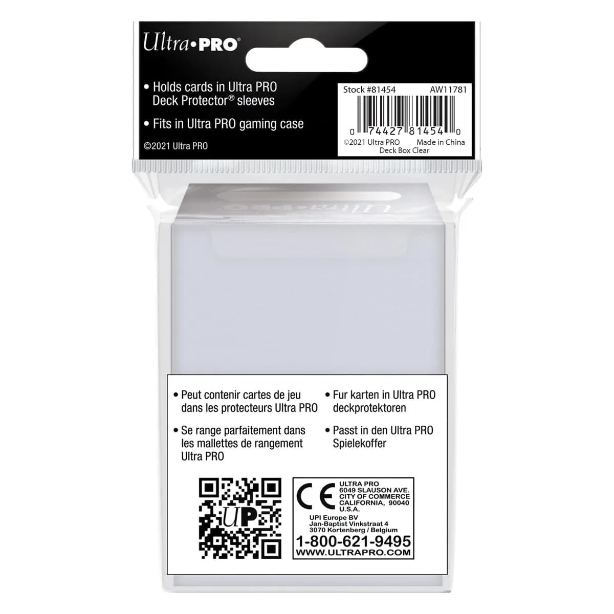 Ultra Pro 80 Card Deck Box - Clear | Holds 80 Cards in Deck Protectors - view 3