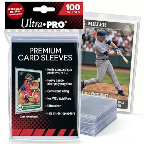 Ultra Pro Premium Clear Card Sleeves 2.5" x 3.5" 100 Pack | Archival Grade Acid-Free Non-PVC thumbnail 1