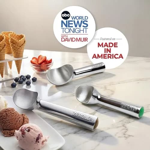 Zeroll Food Scoop 2 oz Silver | Unique Aluminum Handle for Effortless Scooping thumbnail 3