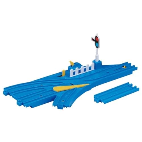 Takara Tomy HO Scale Medium Plastic Train Track with Half Straight Rail (R-16) | HO Scale Model Trains for Kids thumbnail 1