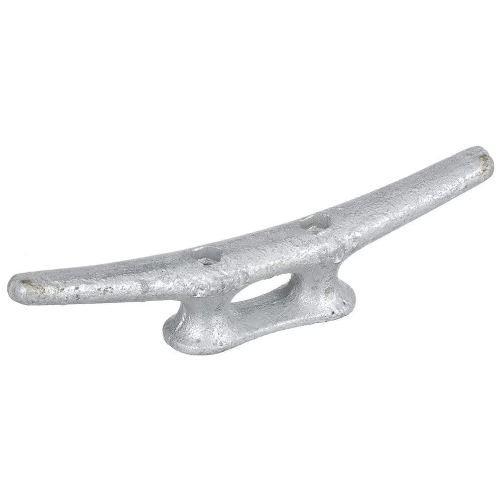SEACHOICE 6-inch Galvanized Gray Iron Open Base Dock Cleat | 15.2 cm (6 in.) — Silver