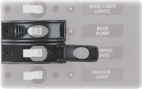 Blue Sea Systems 4100 A-Series Circuit Breaker Toggle Guard | Protects from accidental ON/OFF thumbnail 1