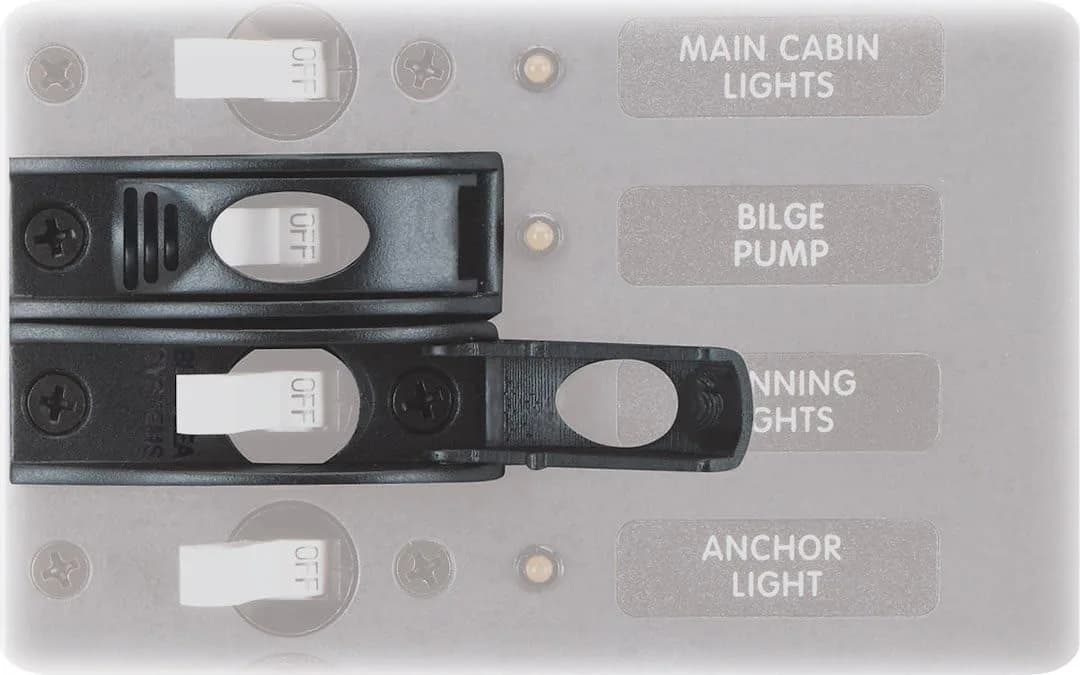 Blue Sea Systems 4100 A-Series Circuit Breaker Toggle Guard | Protects from accidental ON/OFF