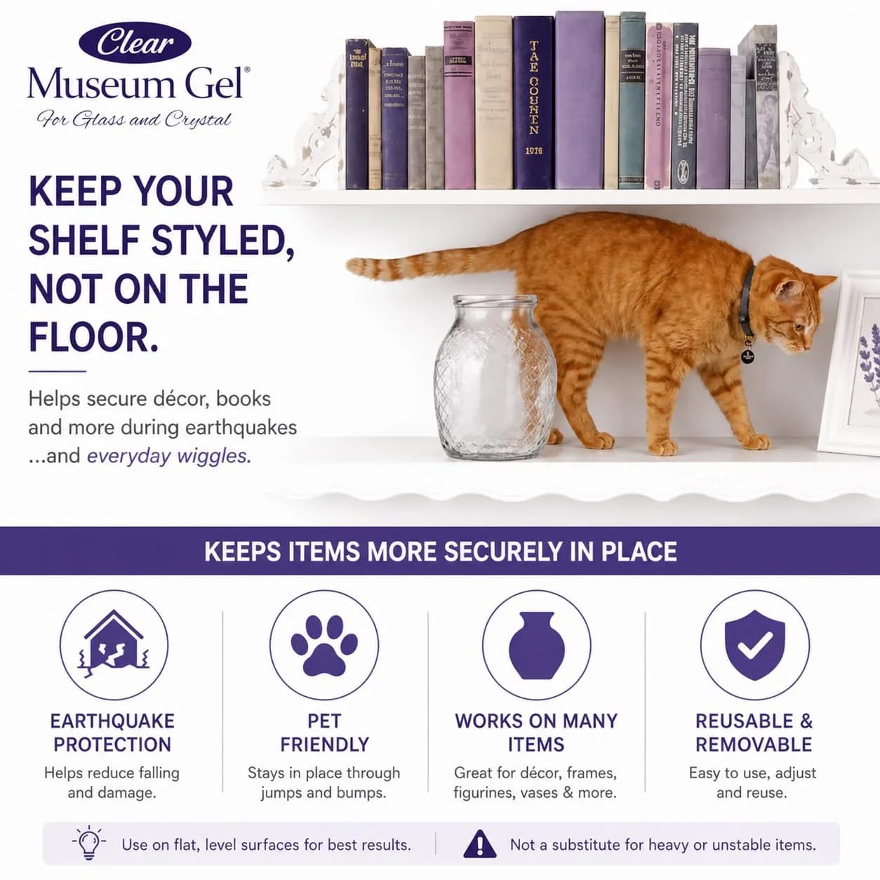 Quakehold! Museum Gel Clear 120ml (4 fl oz) | Secures Collectibles Against Shocks - view 5