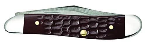 Case Pocket Knife Brown Synthetic Jigged Peanut | 2 7/8 Inches, Full Stainless Steel Blades thumbnail 4