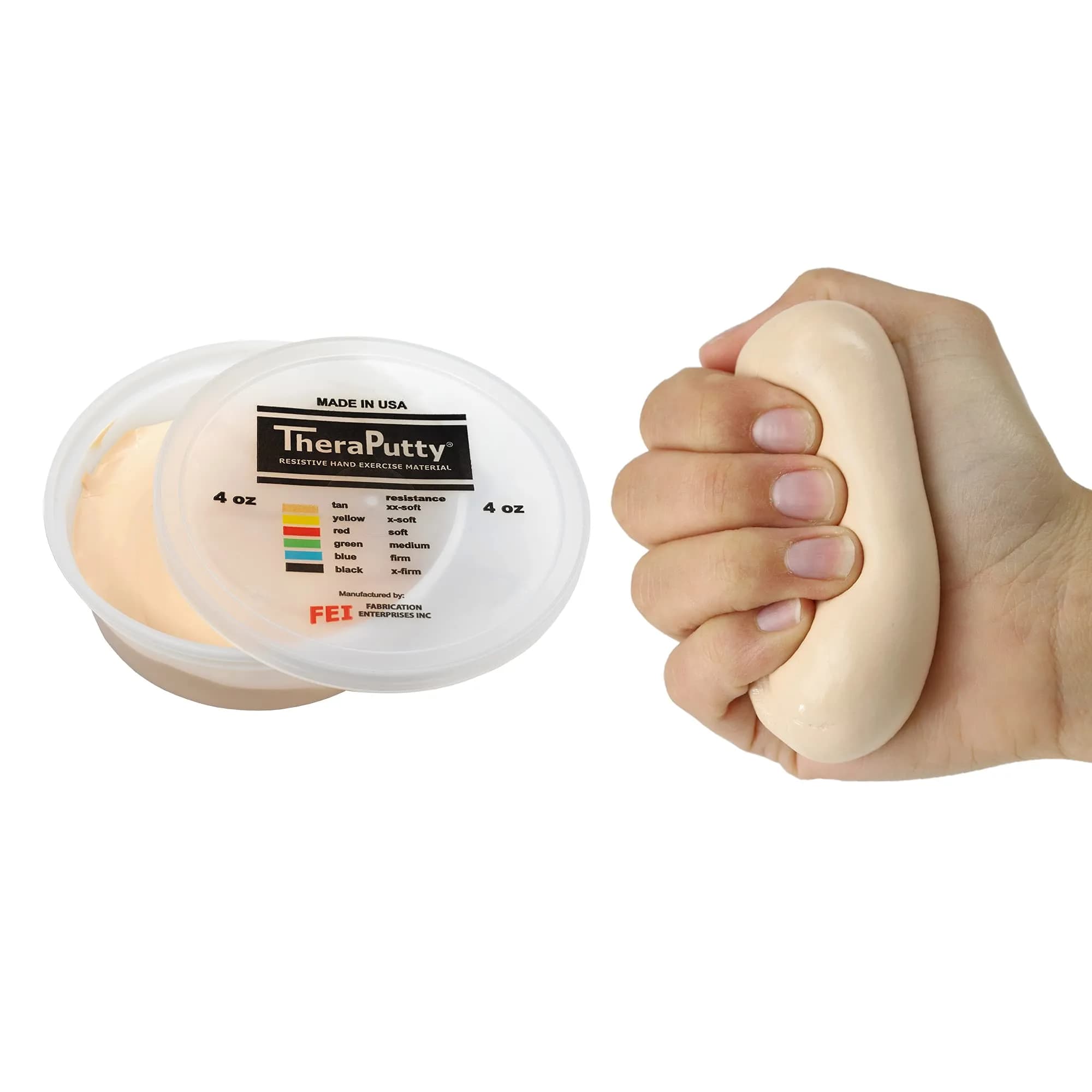 CanDo TheraPutty Standard Hand Exercise Putty XX-Soft (3 oz / 85 g) | For Rehabilitation and Grip Strengthening - main product image