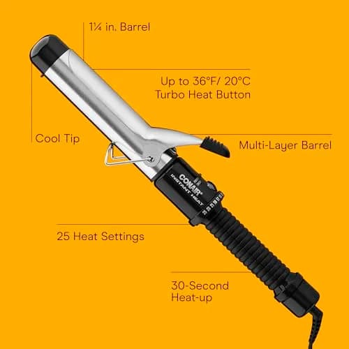 Conair Curling Iron 1.25-inch Barrel | Effortless Beach Waves & Lasting Curls thumbnail 2