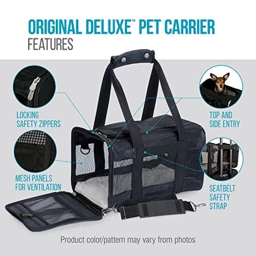 Sherpa Original Deluxe Travel Pet Carrier, Large | Airline Approved & Conforms to Under-Seat Requirements thumbnail 5