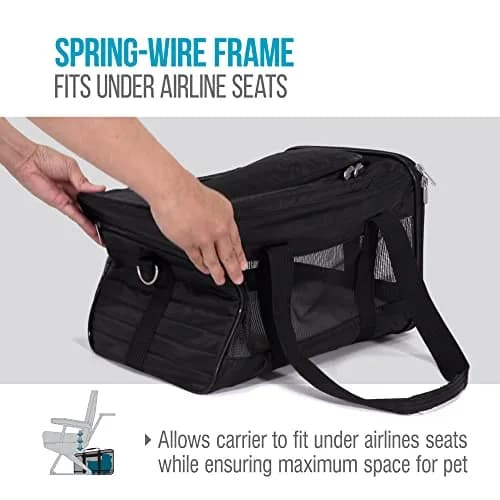 Sherpa Original Deluxe Travel Pet Carrier, Large | Airline Approved & Conforms to Under-Seat Requirements thumbnail 3