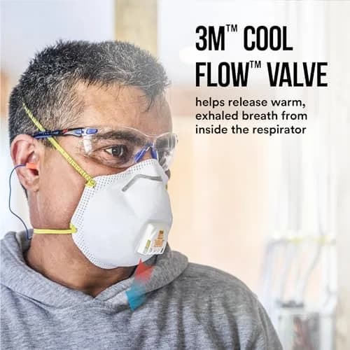 3M 8511 N95 Cool Flow Valved Respirator 10-Pack | NIOSH Approved for 95% Filtration thumbnail 2