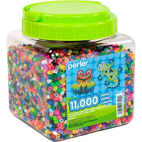 Perler Beads 11,000 Pieces Assorted Colors | Creative Kids Craft Set with Storage (70-120 chars) thumbnail 3