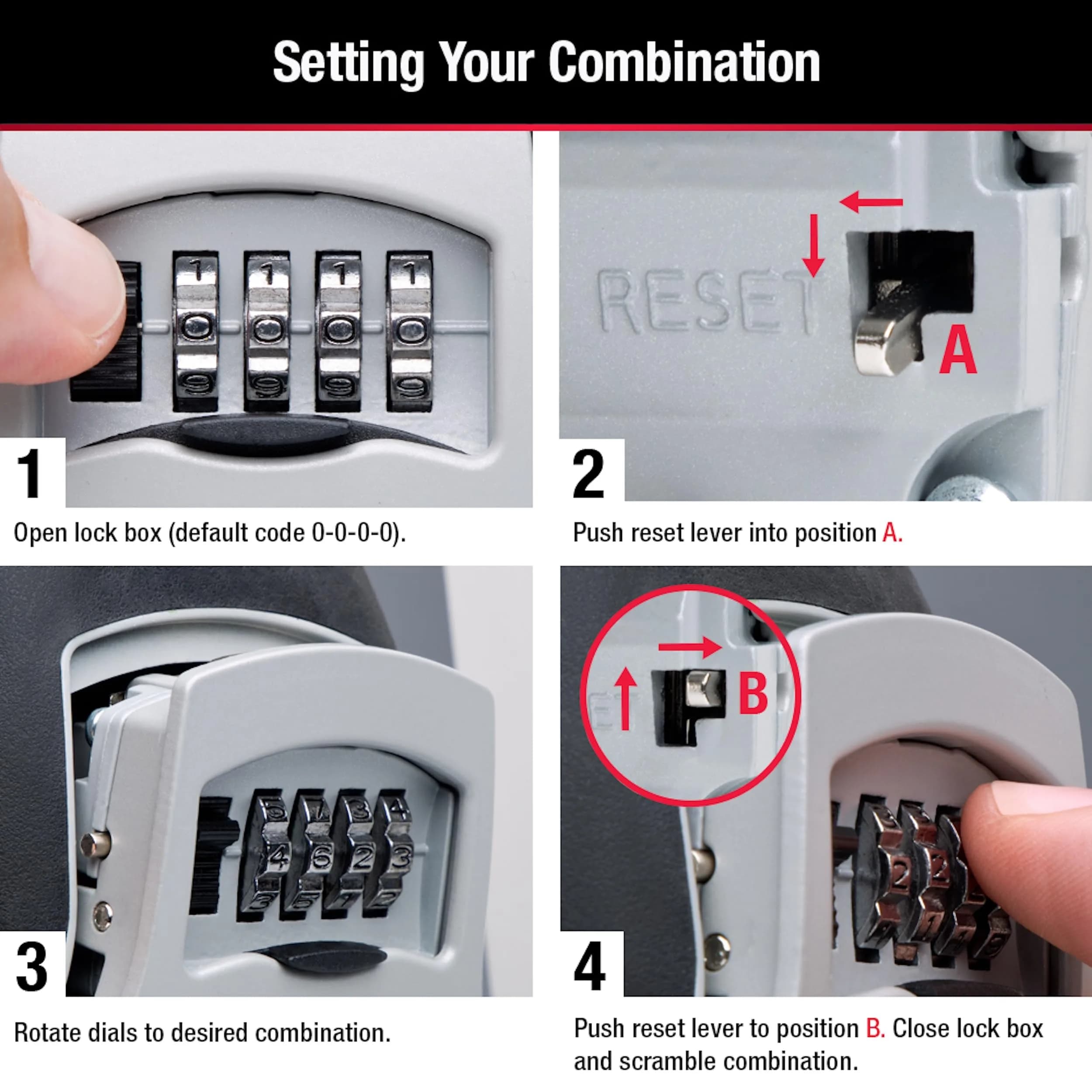 Master Lock Portable Key Lock Box 5400EC with 4-Digit Combination, Black | Holds Up to 5 Keys - view 8