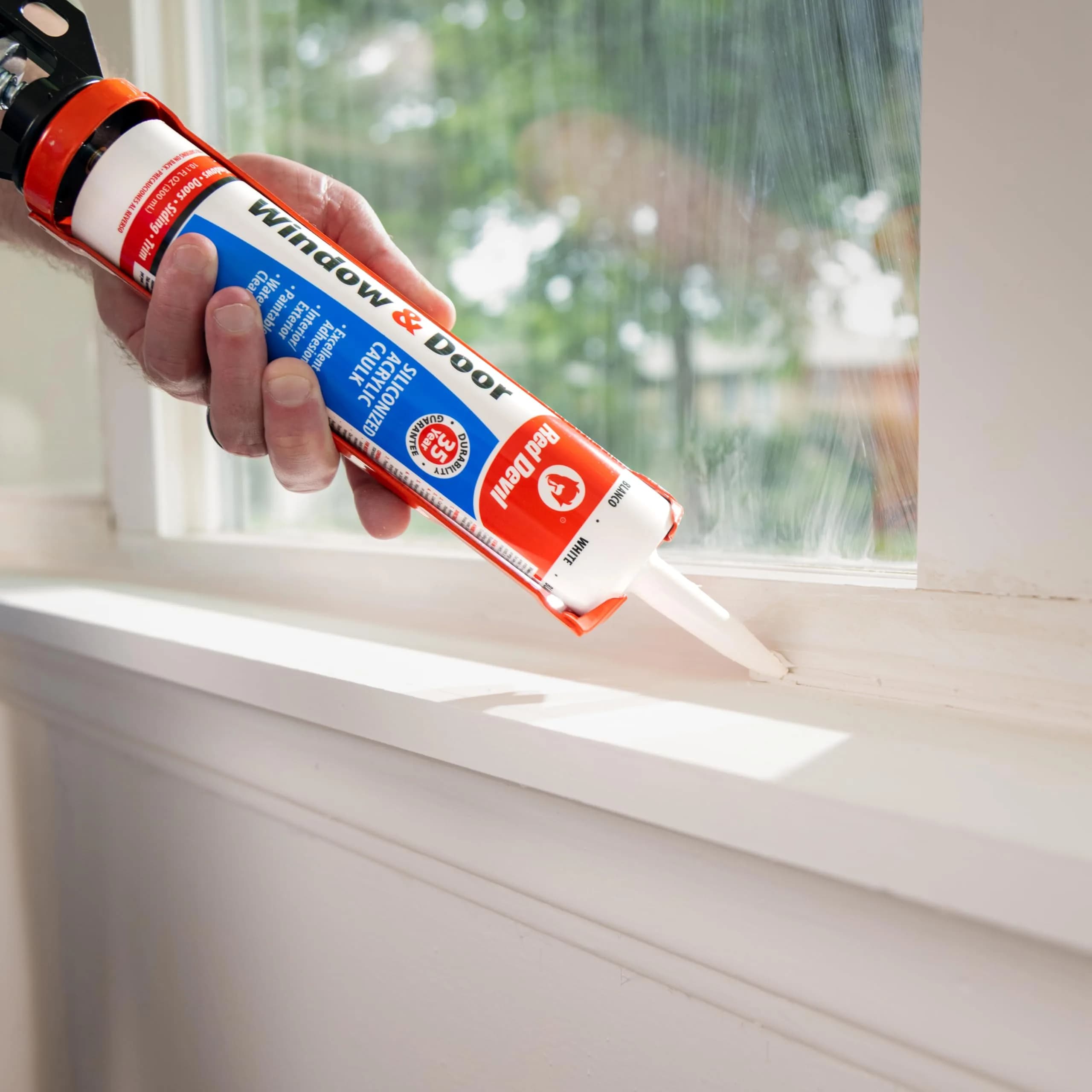 Red Devil Window & Door Silicon Acrylic Caulk Almond 298ml (10.1 Fl Oz) | Seals Drafts & Pests - view 5