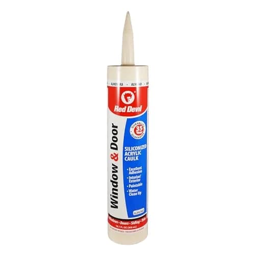 Red Devil Window & Door Silicon Acrylic Caulk Almond 298ml (10.1 Fl Oz) | Seals Drafts & Pests thumbnail 1