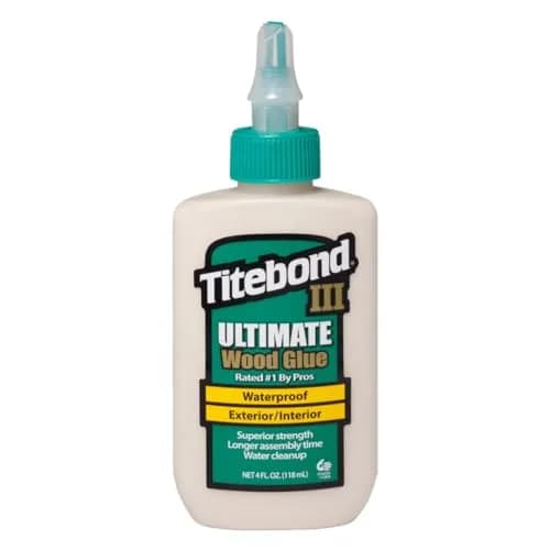 Titebond III Ultimate Wood Glue 118 ml (4 Fl Oz) | Waterproof, Tan, High Viscosity thumbnail 1