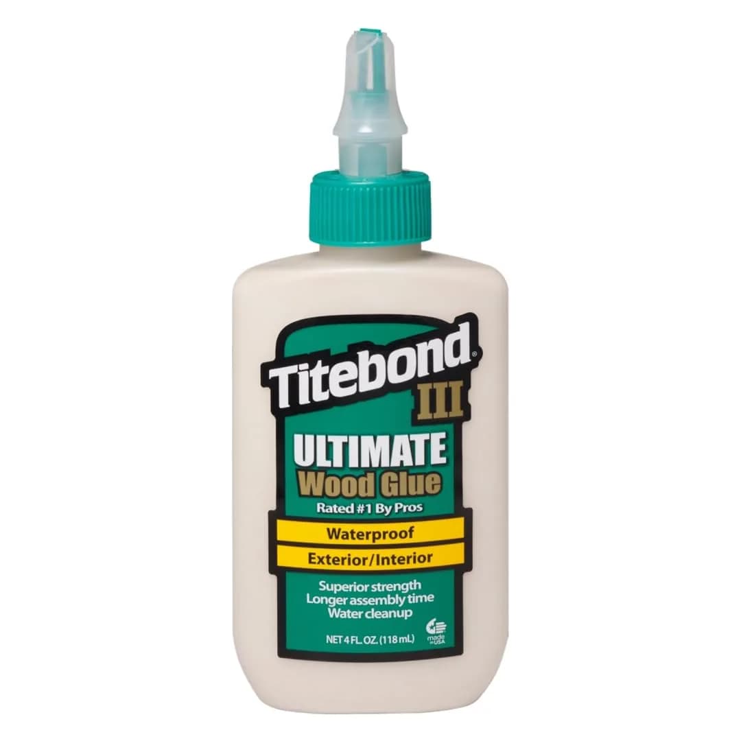 Titebond III Ultimate Wood Glue 118 ml (4 Fl Oz) | Waterproof, Tan, High Viscosity