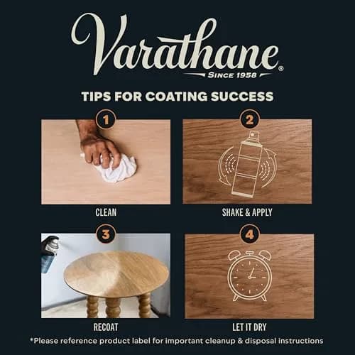 Varathane Ultimate Water-Based Gloss Polyurethane Spray 296ml (10 fl oz) | Crystal Clear Interior Wood Protection thumbnail 6
