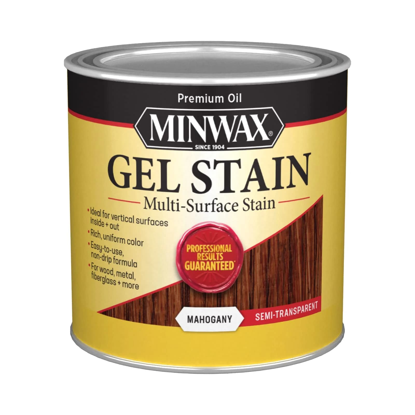 Minwax Gel Stain Mahogany 1/2 Pint | Rich Interior Wood Finish with Control — Mahogany