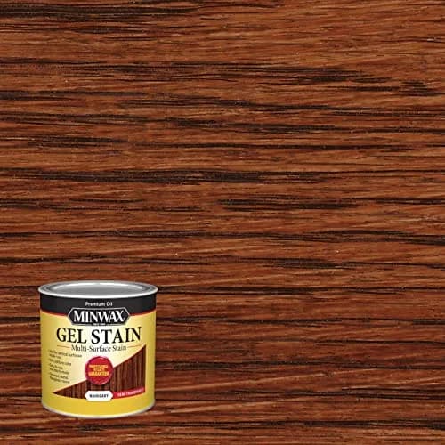 Minwax Gel Stain Mahogany 1/2 Pint | Rich Interior Wood Finish with Control thumbnail 2
