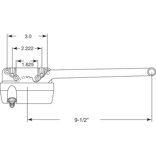 PRIME-LINE Truth Prime-LINE TH 23024 | Heavy-Duty 9.5 inch Right-Hand Casement Operator, Copper Finish thumbnail 2