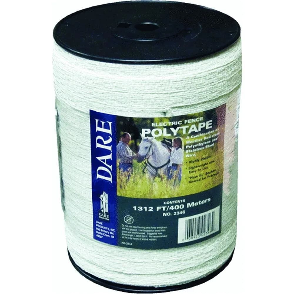 DARE PRODUCTS 2346 1312' 1/2" Poly Tape | UV Protected Polyethylene & Stainless Steel Wire — No