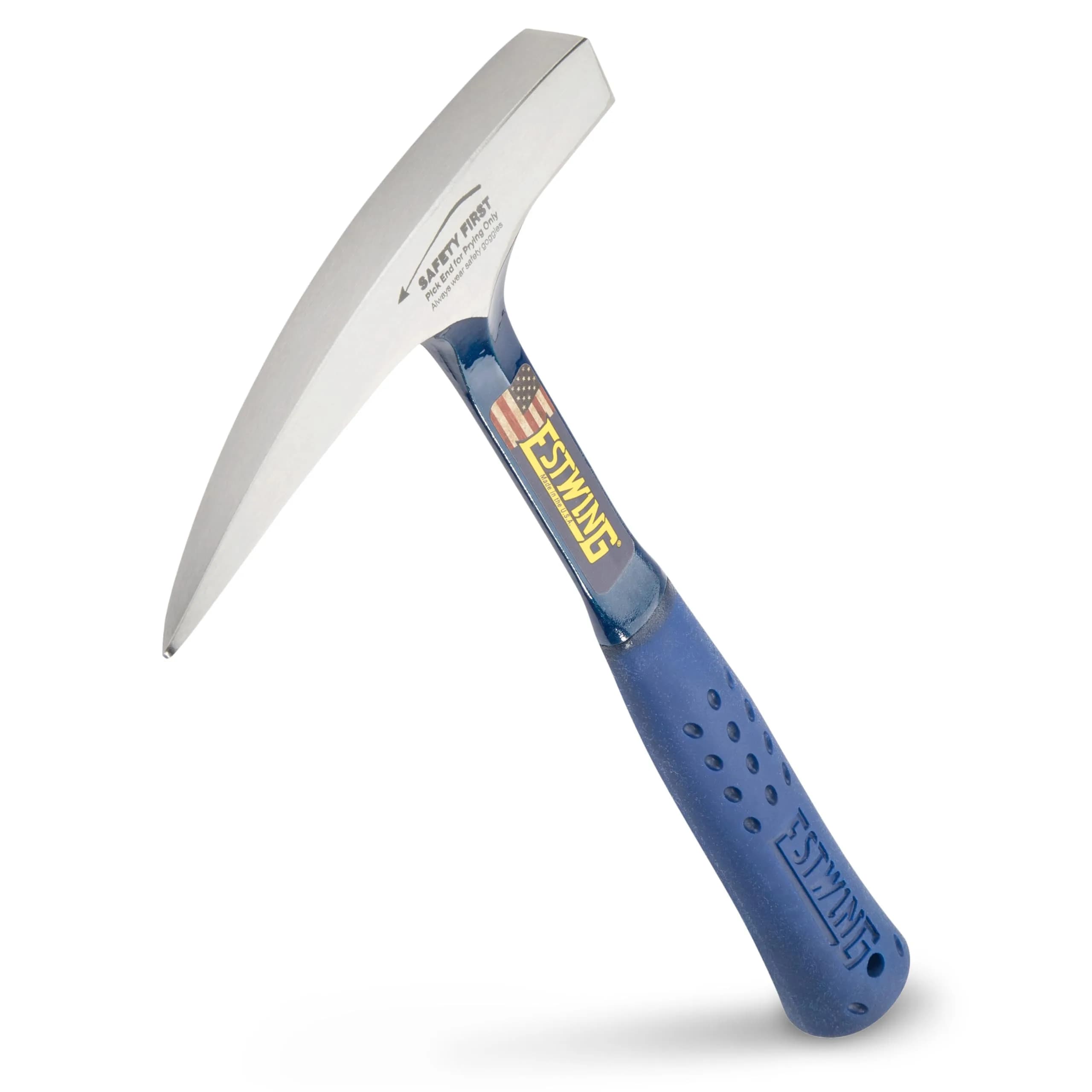 Estwing Rock Pick Geology Hammer 14 oz (397 g) with Pointed Tip & Shock Reduction Grip | Forged Steel