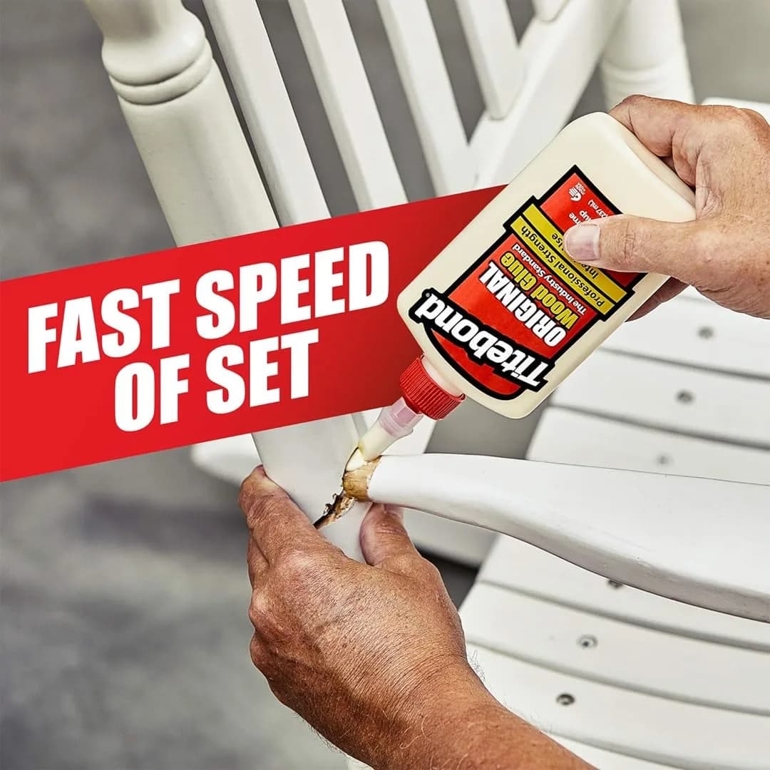 Titebond Original Wood Glue 5063, Industry Standard, 8 fl oz (237 ml) Bottle | Bonds Stronger Than Wood - view 3