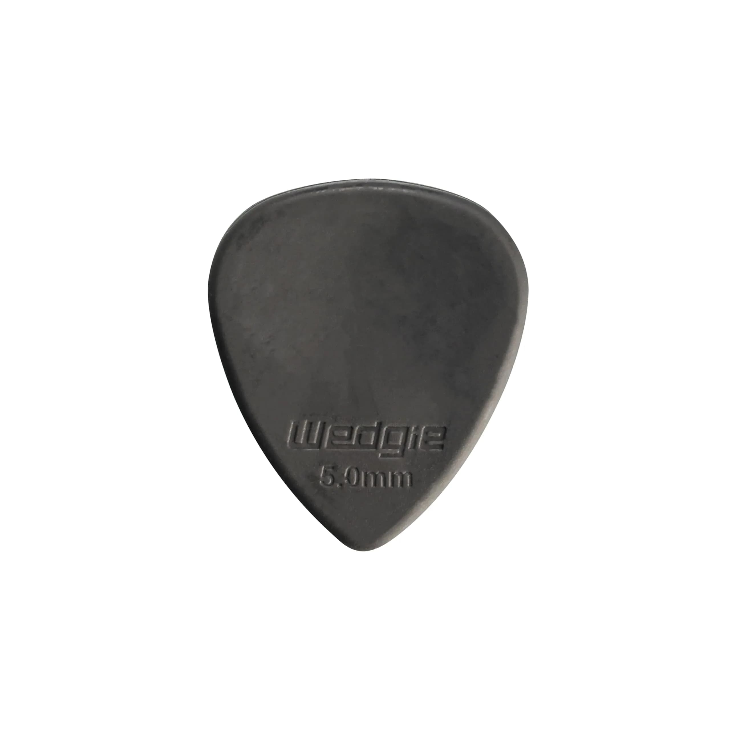 Wedgie Rubber Guitar Picks 5.0mm Hard | Elastomer Noise-Free Pick for Guitar & Ukulele — Black