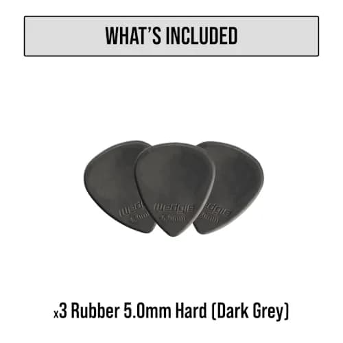 Wedgie Rubber Guitar Picks 5.0mm Hard | Elastomer Noise-Free Pick for Guitar & Ukulele thumbnail 2