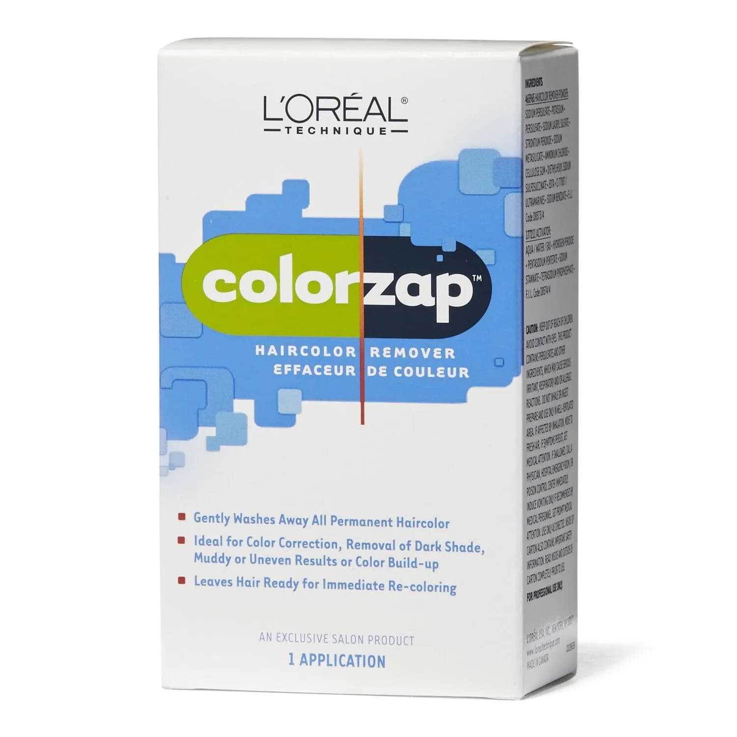 L'OREAL TECHNIQUE ColorZap Hair Color Remover 2.7 Fl Oz | Immediate Recoloring & Color Corrections