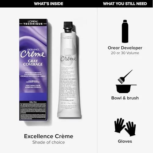 L'Oréal Technique Excellence Crème Permanent Hair Color – Medium Golden Brown 50ml (1.74 Fl Oz) | Superb Gray Coverage thumbnail 4