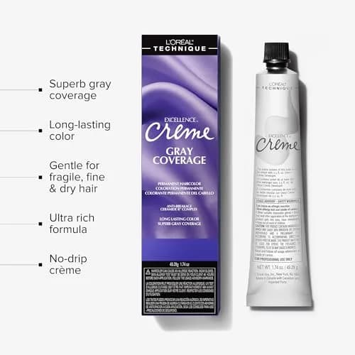 L'Oréal Technique Excellence Crème Permanent Hair Color – Medium Golden Brown 50ml (1.74 Fl Oz) | Superb Gray Coverage thumbnail 3