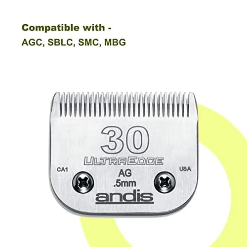 Andis UltraEdge Blade Size 30 1/50in Chrome | Professional Pet Grooming Blade for Large Animals thumbnail 2