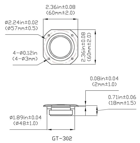 Goldwood Sound GT-302 Mylar Dome Speaker Tweeter 50W 8 Ohm | 1.94" Cutout, 0.88" Depth thumbnail 2