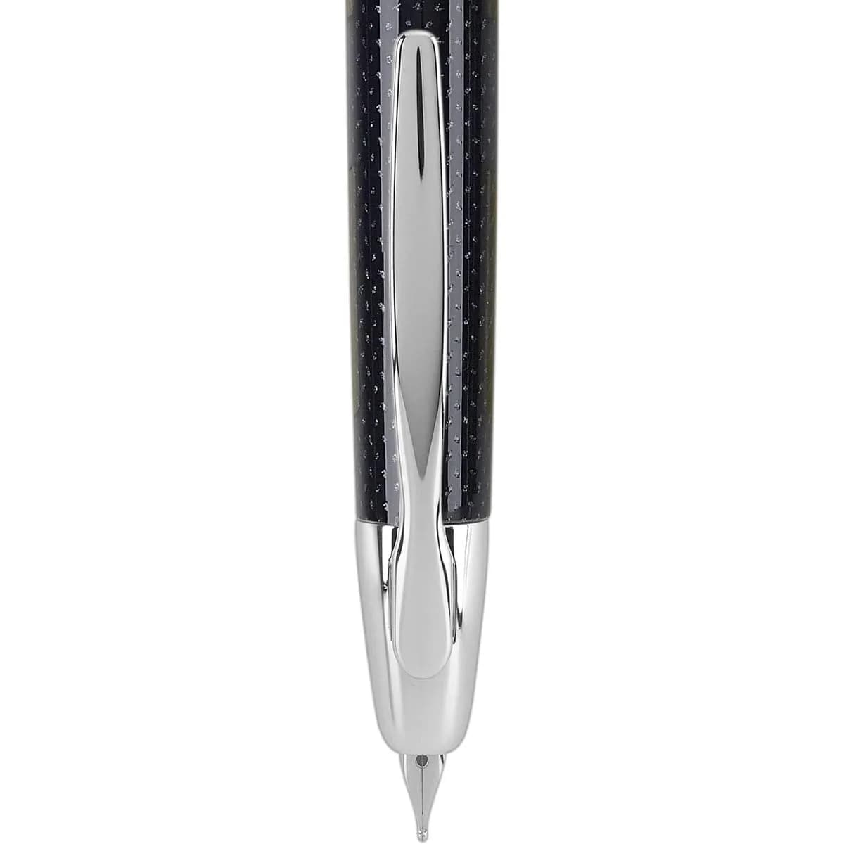 PILOT Vanishing Point Collection Retractable Fountain Pen, Blue Carbonesque with Rhodium Accents, Fine Nib, 16.7cm (6.7in) | Patented Retractable Nib Design - view 4