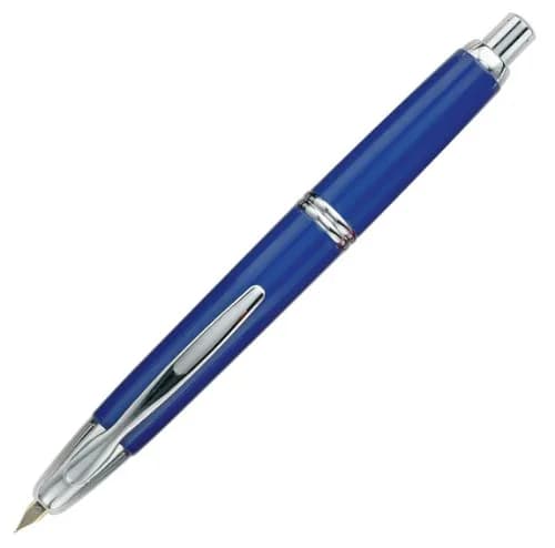 PILOT Vanishing Point Collection Retractable Fountain Pen, Blue Barrel with Rhodium Accents, Blue Ink, Fine Nib (18K Gold) | Smooth Ink Flow thumbnail 1