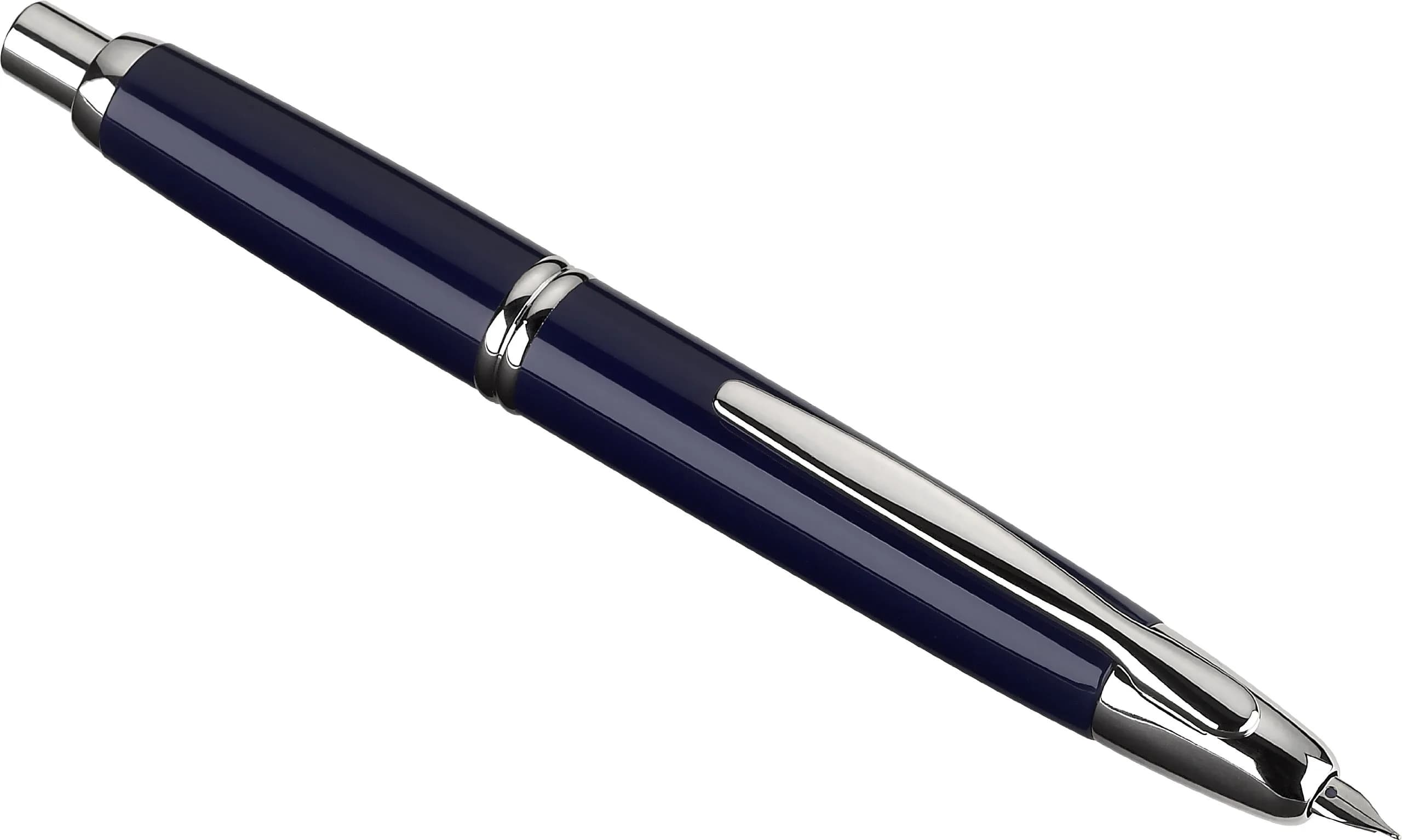 PILOT Vanishing Point Collection Retractable Fountain Pen, Blue/Rhodium, 18K Gold Medium Nib | USA Import, Duties Included - view 3