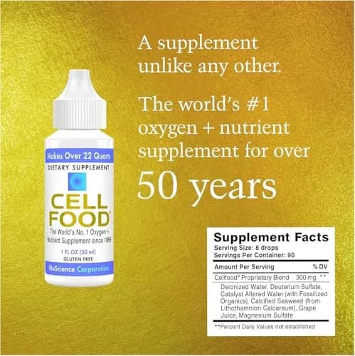 Cellfood Oxygen Boost Liquid Supplement 1 fl oz (2 Pack) | World's #1 Selling Oxygen Supplement for Energy & Wellness thumbnail 2