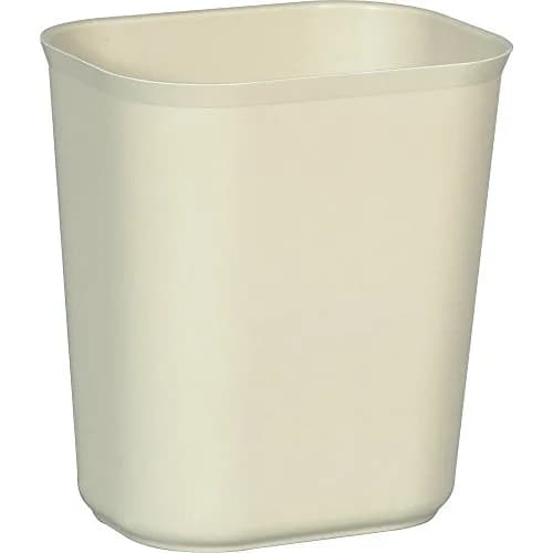 Rubbermaid Commercial Products Fire Resistant Wastebasket, Beige, 3.5-Gal | UL Certified Fire Safety thumbnail 1