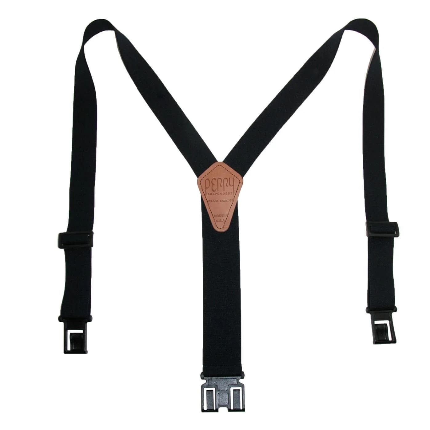 PERRY SUSPENDERS™ 1 1/2" Original Suspenders, Black | Secure Belt Hook Design for All-Day Comfort — Black