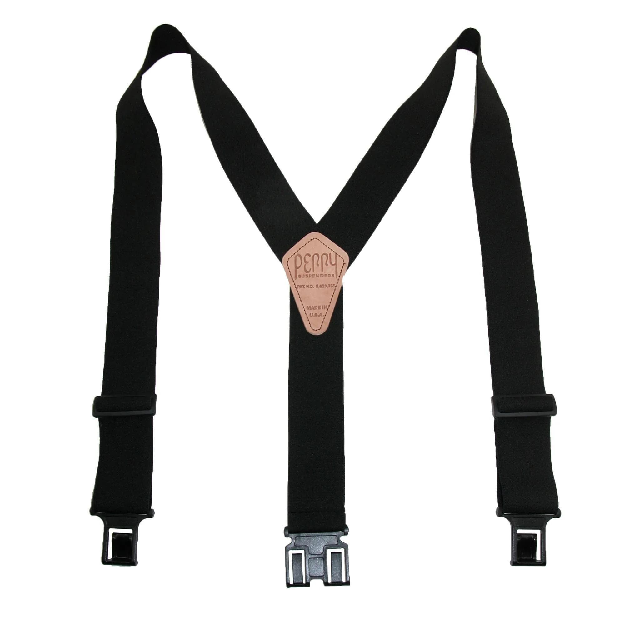 PERRY SUSPENDERS™ 2" Original Suspenders, Black | Durable Belt Hook Design for All-Day Comfort — Black