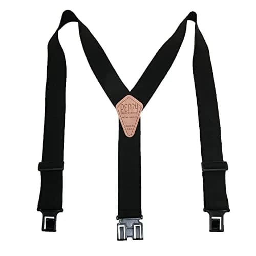 PERRY SUSPENDERS™ 2" Original Suspenders, Black | Durable Belt Hook Design for All-Day Comfort thumbnail 1