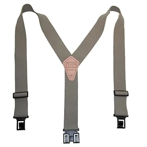 PERRY SUSPENDERS 2" Original (Tan, Big & Tall) | Durable Belt Hook Suspenders for Men thumbnail 1