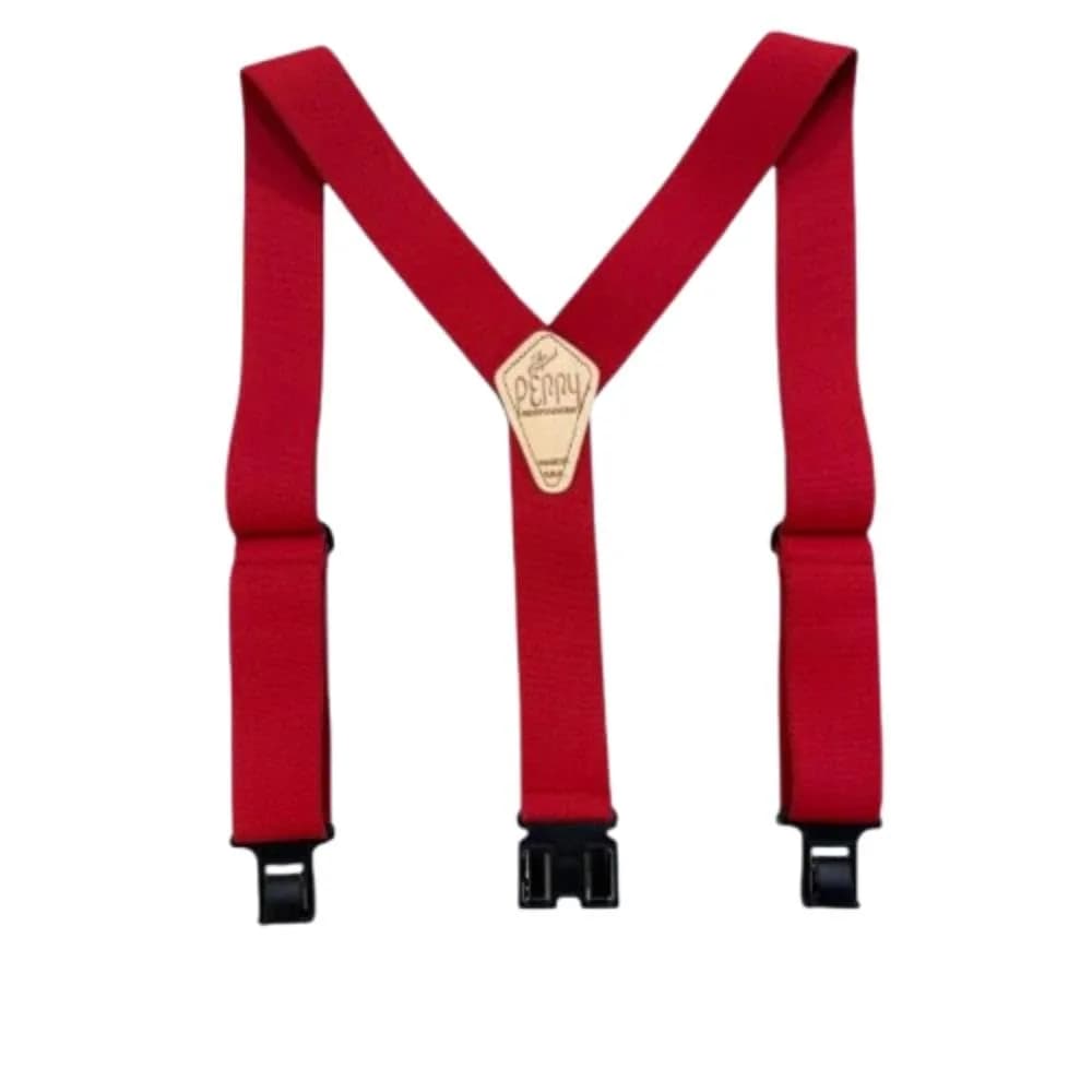 PERRY SUSPENDERS™ 2" Original Suspenders, Red | Durable Belt Hook Design for All-Day Comfort
