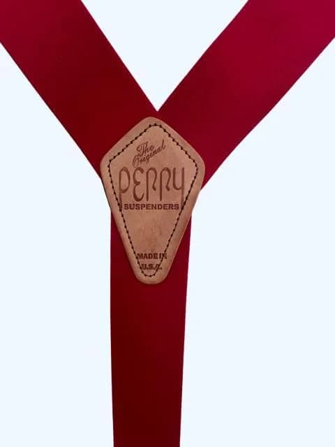 PERRY SUSPENDERS™ 2" Original Suspenders, Red | Durable Belt Hook Design for All-Day Comfort thumbnail 8