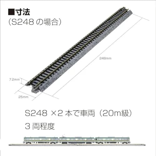 Kato N Scale Unitrack 7 5/16" (186mm) Straight Track - 4 per package | Precision Engineered Model Railroad Component thumbnail 3
