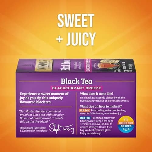 Twinings Blackcurrant Breeze Black Tea Bags 20 | Fruity & Caffeinated (70-120 chars) thumbnail 2