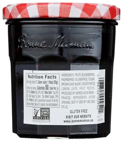 Bonne Maman Mixed Berry Preserve 13-Ounce | Natural Fruit Blend with French Flavor thumbnail 2